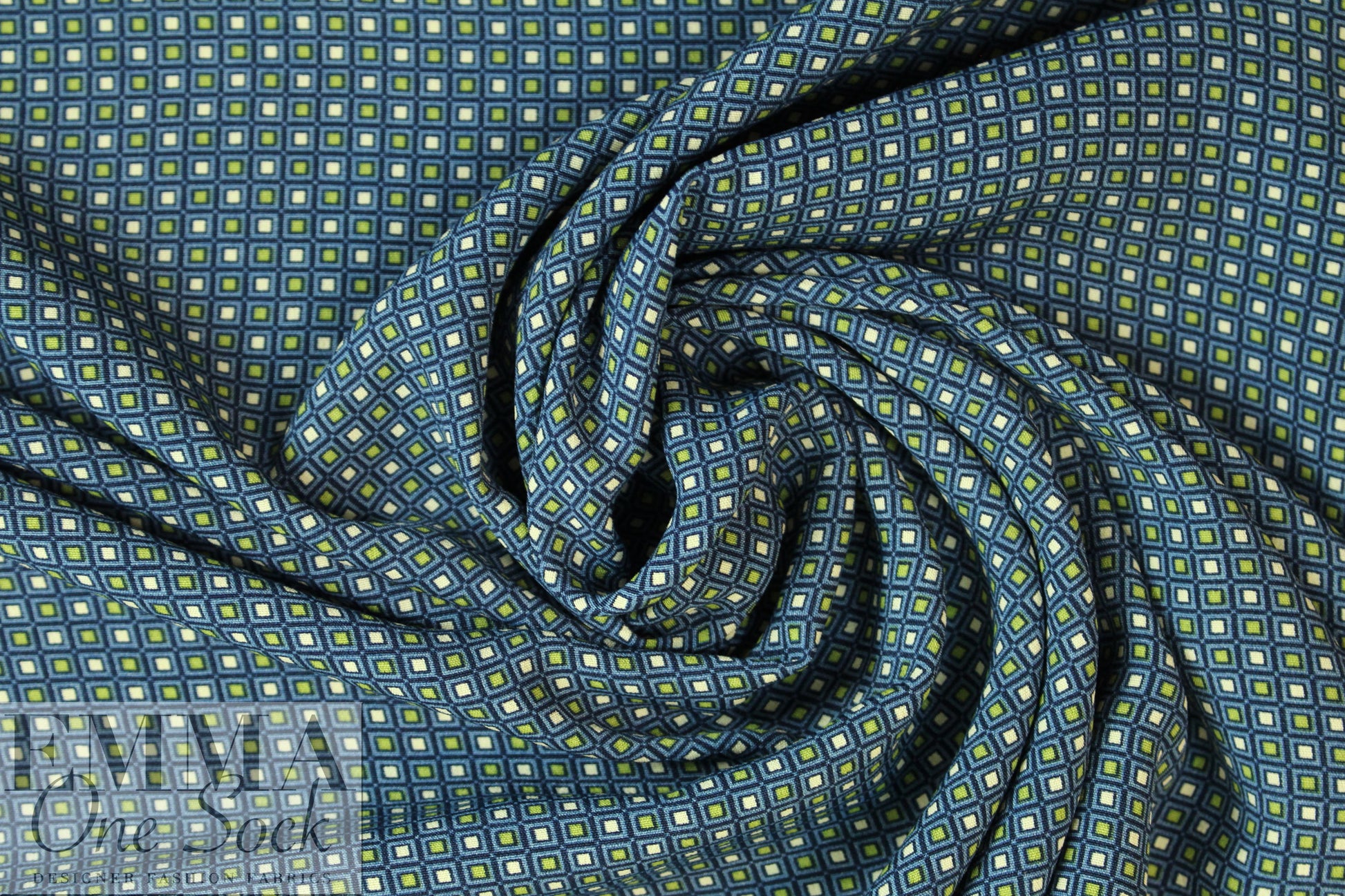 CA designer viscose crepe woven - little squares