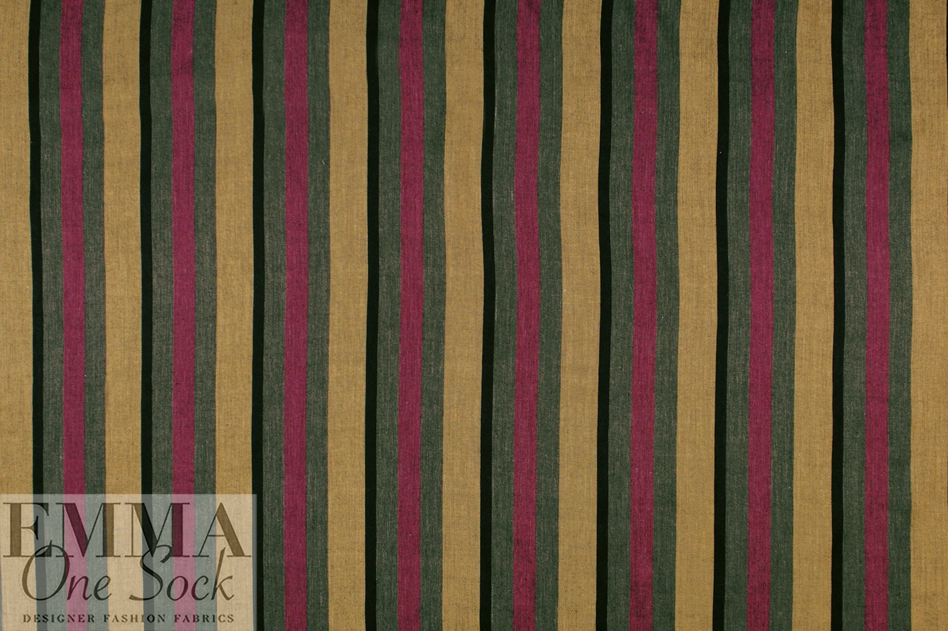 Italian 'moody stripes' drapey viscose twill woven