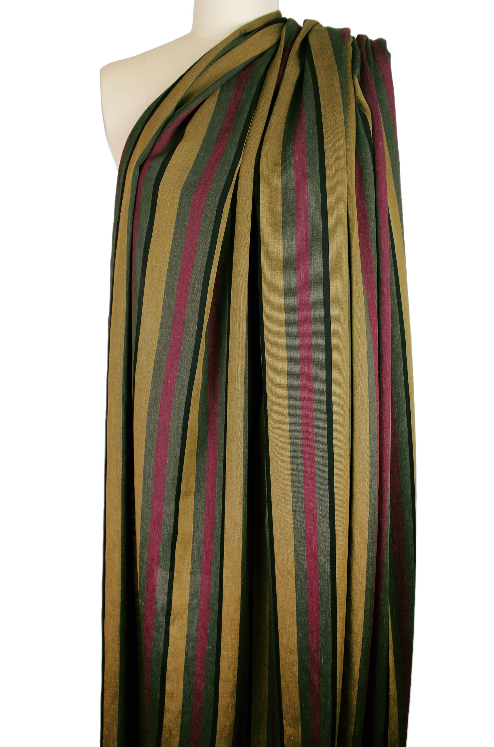 Italian 'moody stripes' drapey viscose twill woven