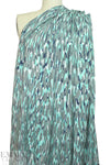 Sp1endid aqua/gray abstract drapey viscose woven