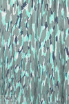 Sp1endid aqua/gray abstract drapey viscose woven 1.125 yds