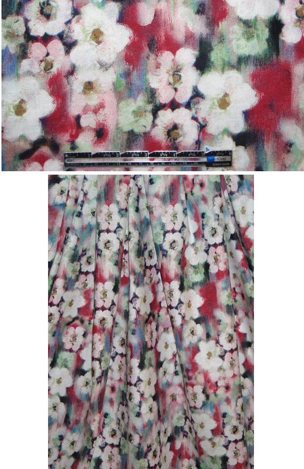 french impressions cotton lawn woven - rouge