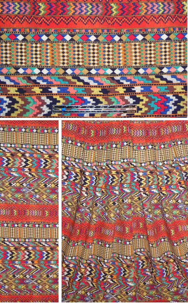geometric mosaic colorful viscose woven