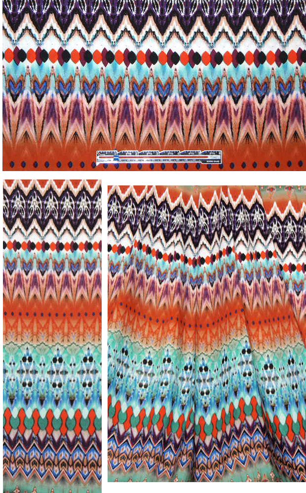 stripey ombre graphic colorful viscose woven 1.375 yds