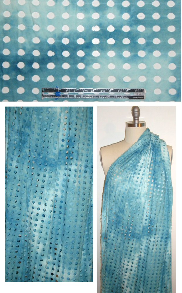 NY designer eyelet stitch knit - aqua