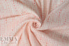 Italian coral/ivory graphic drapey viscose woven