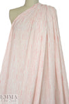 Italian coral/ivory graphic drapey viscose woven