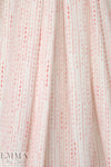 Italian coral/ivory graphic drapey viscose woven