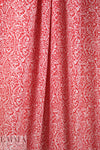 designer drapey viscose woven - red/white scroll