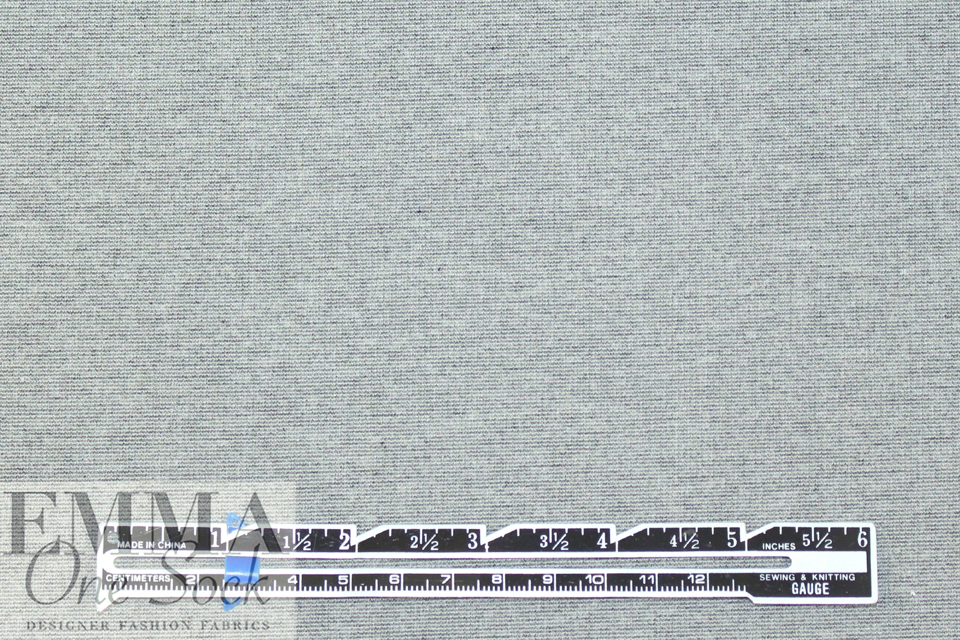 rayon blend ponte - granite/white micro stripe 1.875 yd