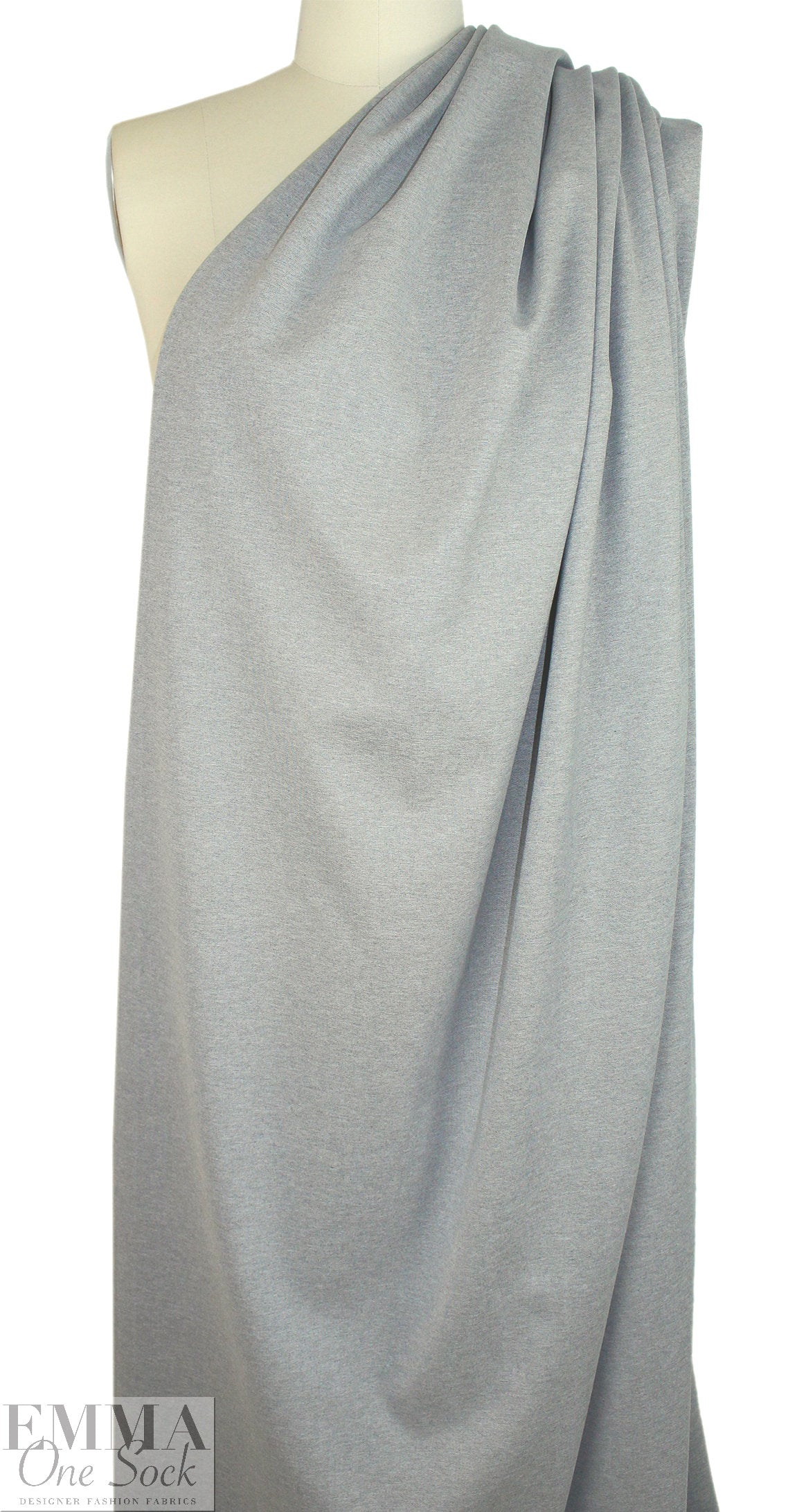 rayon blend ponte - granite/white micro stripe 2 yd