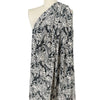 'Rousseau's garden' rayon challis blouseweight - black/ivory 1.875 yd