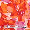 Italian 'brilliant floral' viscose blouse weight - blood orange/orchid 1.5 yd