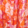 Italian 'brilliant floral' viscose blouse weight - blood orange/orchid 1.5 yd