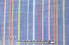 viscose chambray jacquard stripe shirting - blue/red