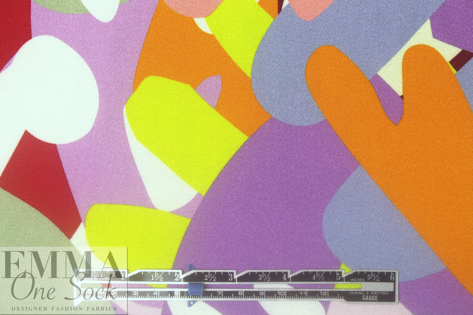 'modernist cutouts' viscose crepe Oeko-Tex certified