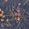 CA designer 'midnight floral' sheer viscose crepe woven