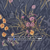 CA designer 'midnight floral' sheer viscose crepe woven