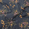 CA designer 'midnight floral' sheer viscose crepe woven
