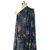 CA designer 'midnight floral' sheer viscose crepe woven