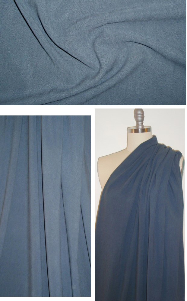 The0ry tencel rayon stretch herring weave - slate blue