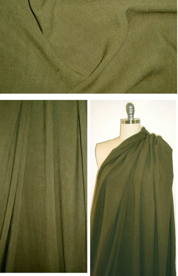 The0ry tencel rayon stretch herring weave - loden