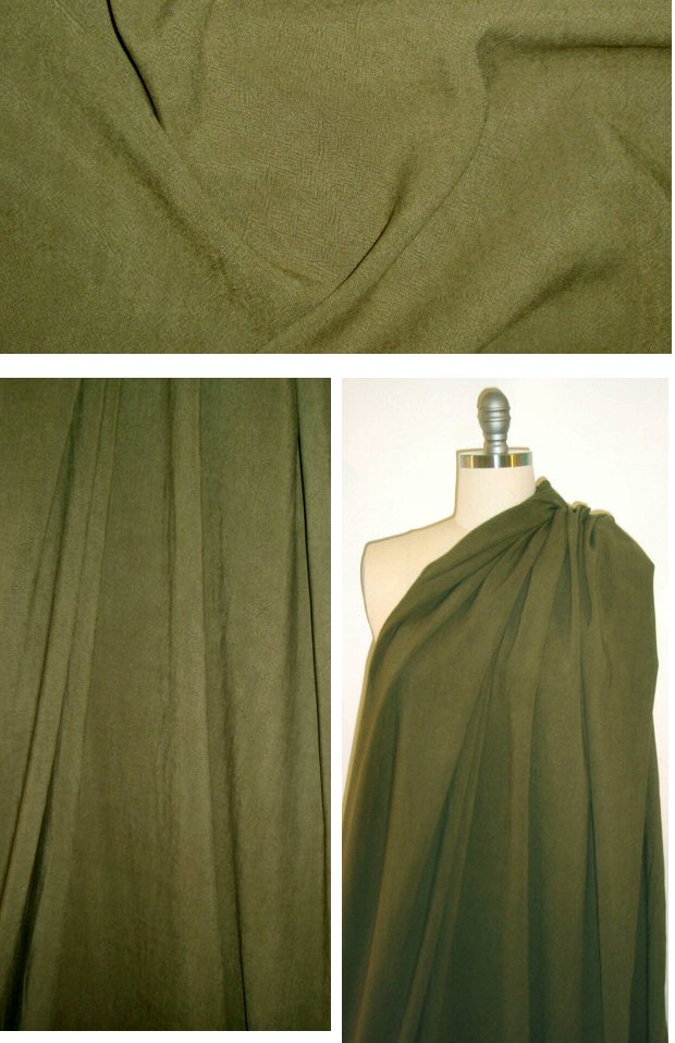 The0ry tencel rayon stretch herring weave - loden 1.5 yds