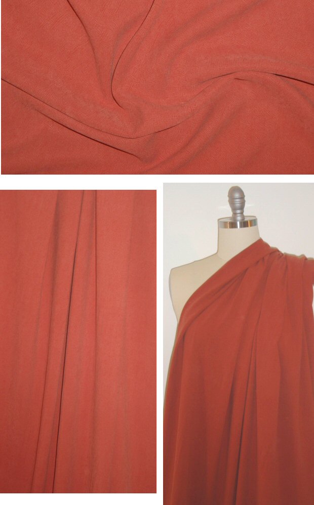 The0ry tencel rayon stretch herring weave - terracotta