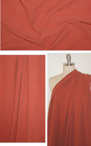 The0ry tencel rayon stretch herring weave - terracotta