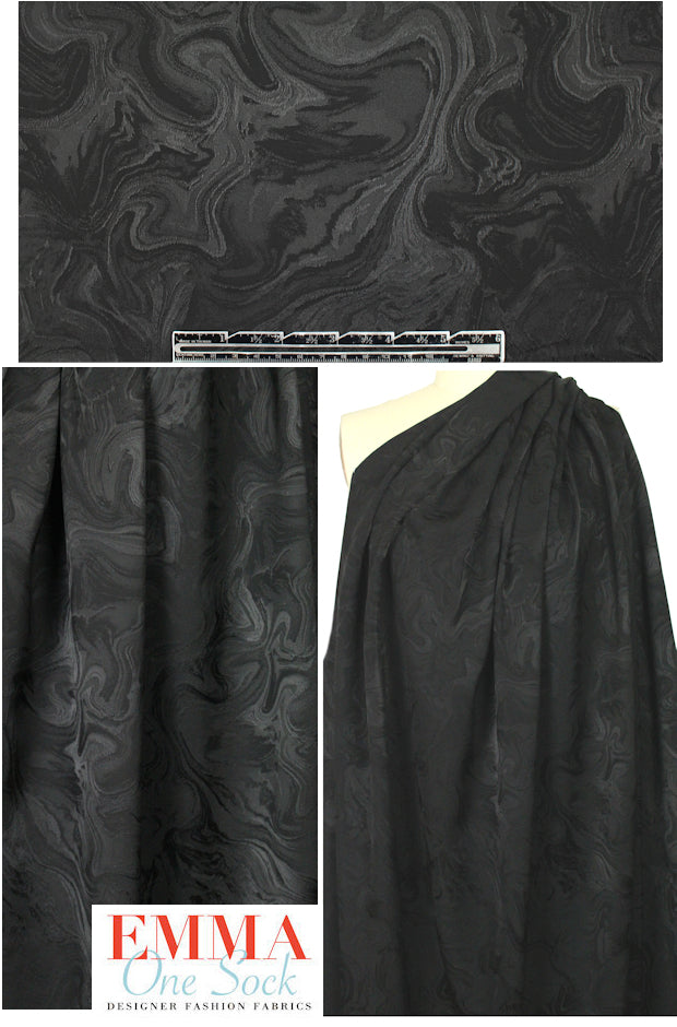 Ni1i Lotan viscose jacquard swirl woven - black