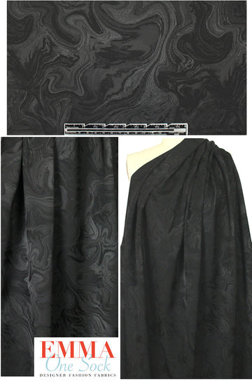 Ni1i Lotan viscose jacquard swirl woven - black