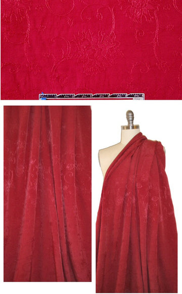 CA designer viscose jacquard design woven - red