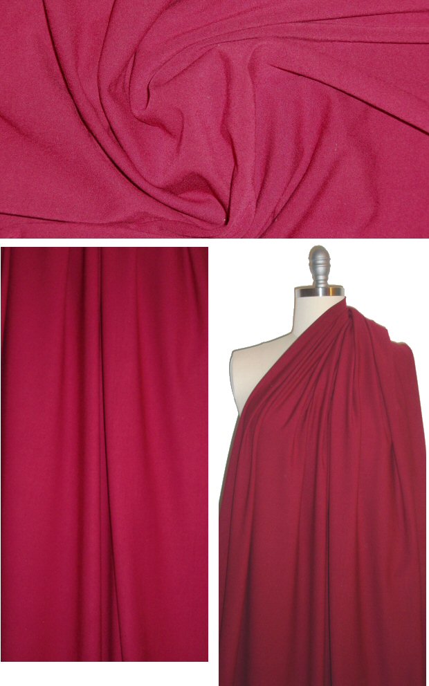 claret 14 oz. rayon jersey 4-way .66 yds