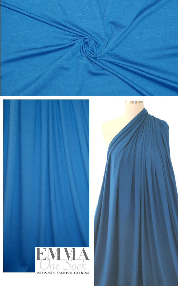 lagoon blue 11 oz. rayon jersey 4-way 1.20 yds