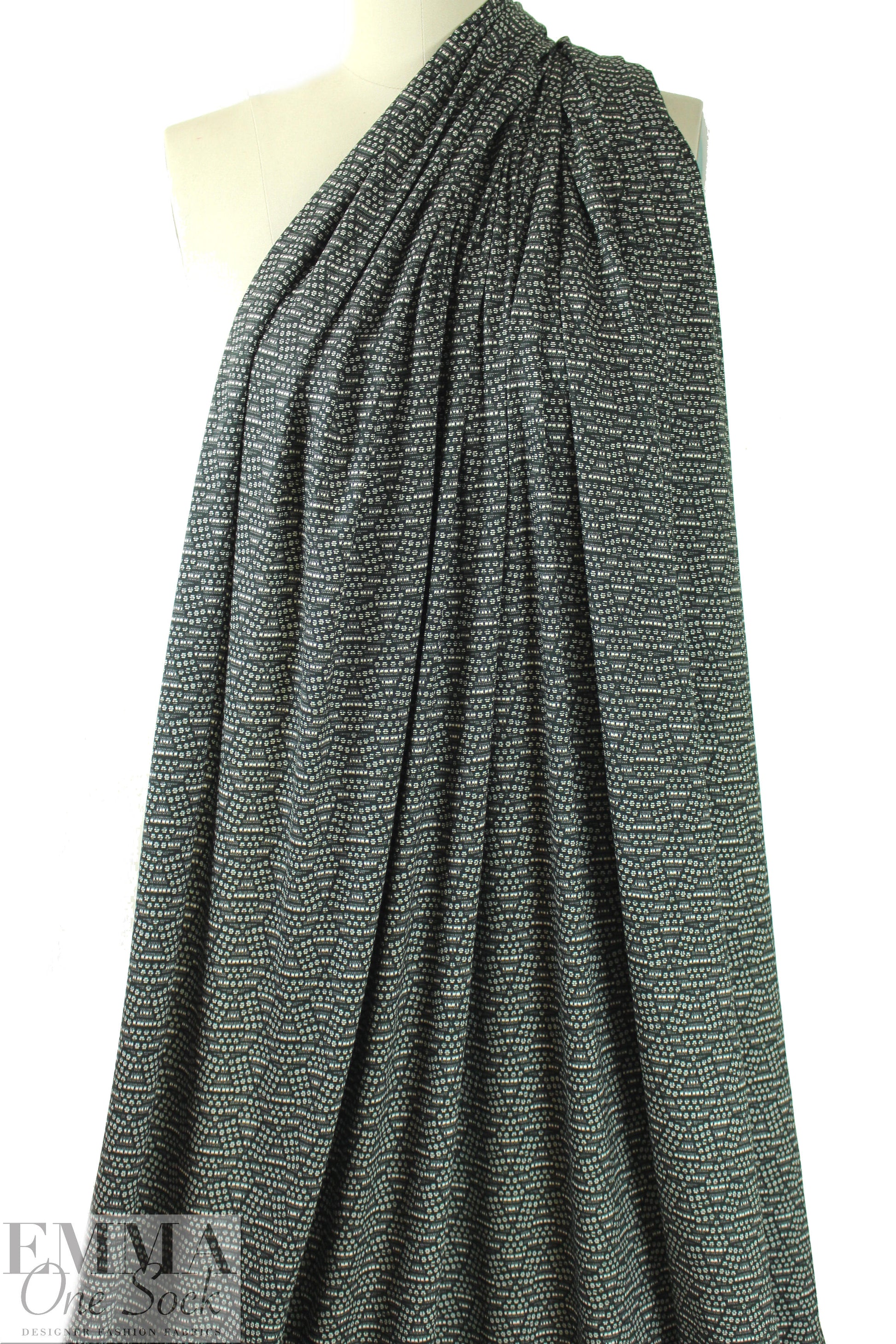 CA designer pentagon dot graphic 4-way stretch knit