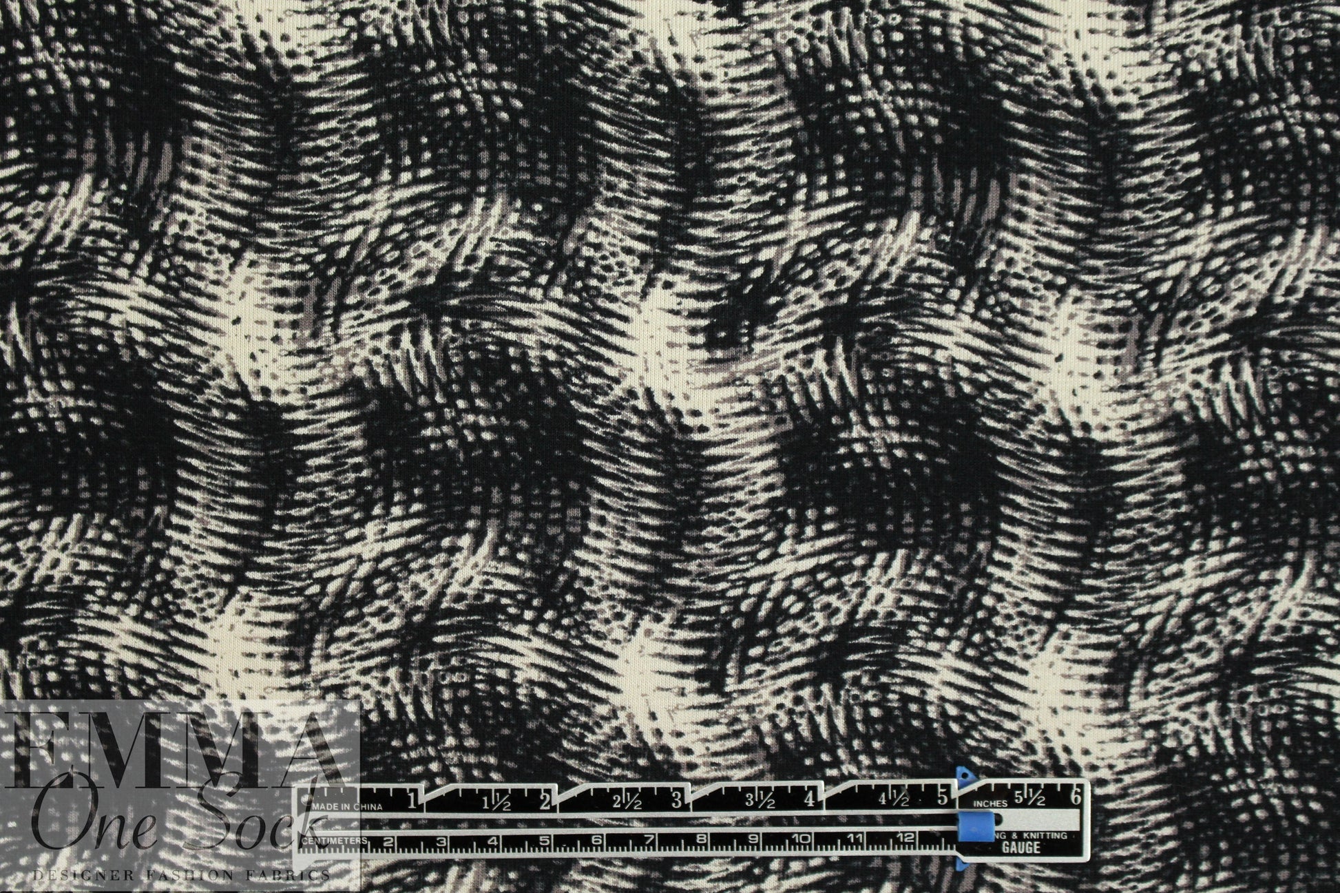 CA designer techno waves graphic 4-way stretch knit 2.25 yd