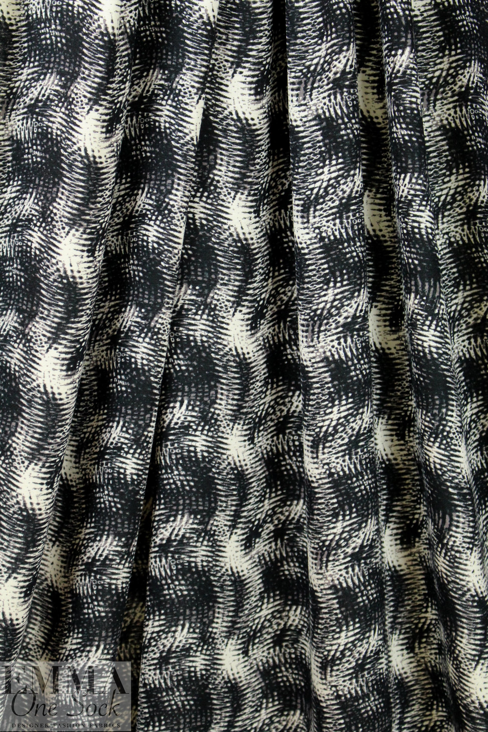 CA designer techno waves graphic 4-way stretch knit 1.875 yd