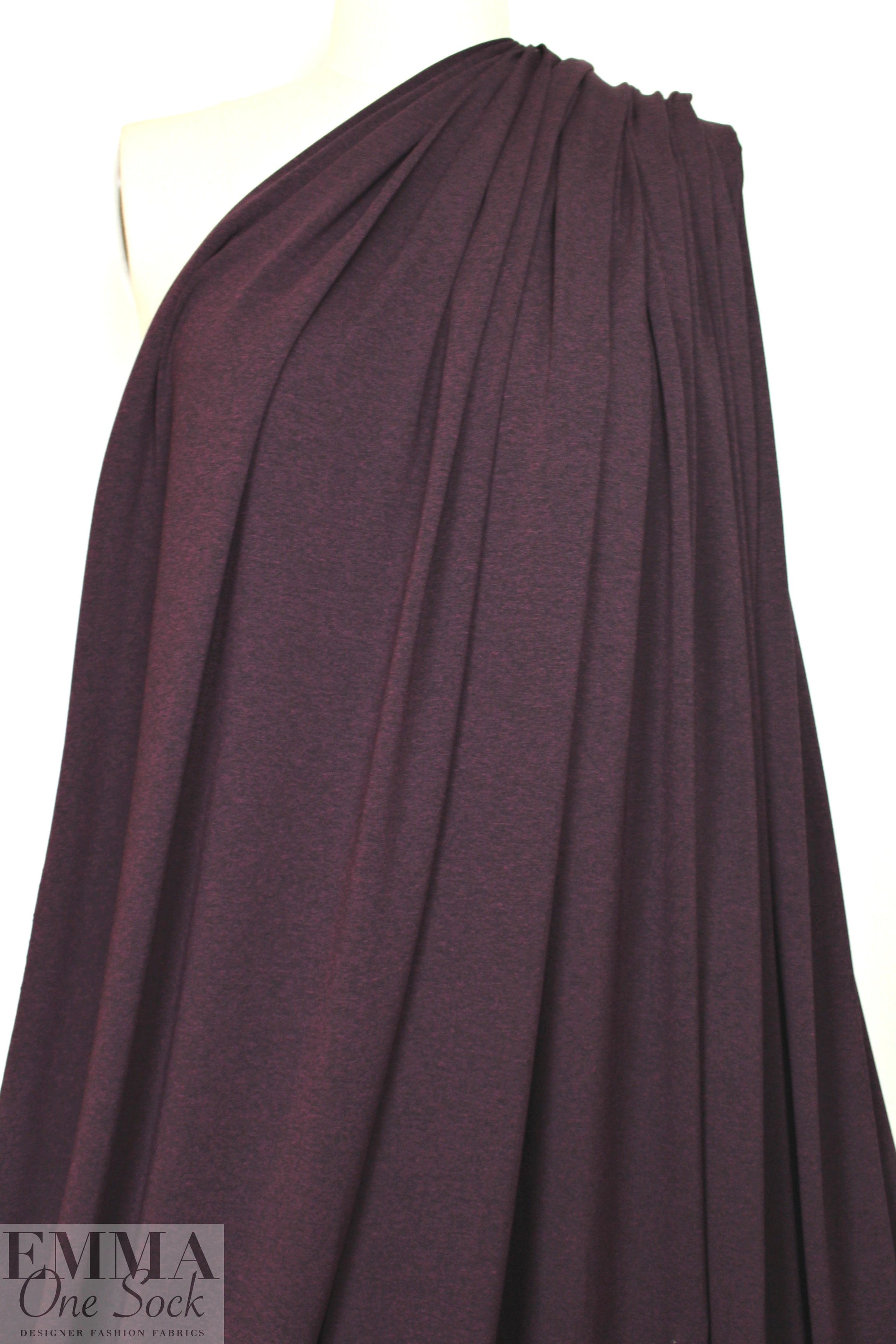 burgundy heather lightweight rayon jersey 4-way