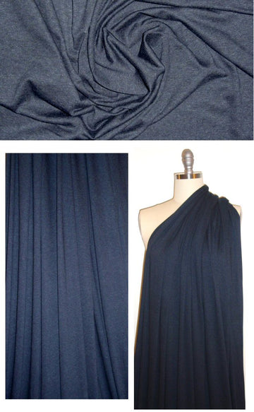 dark navy heather 11 oz. rayon jersey 4-way