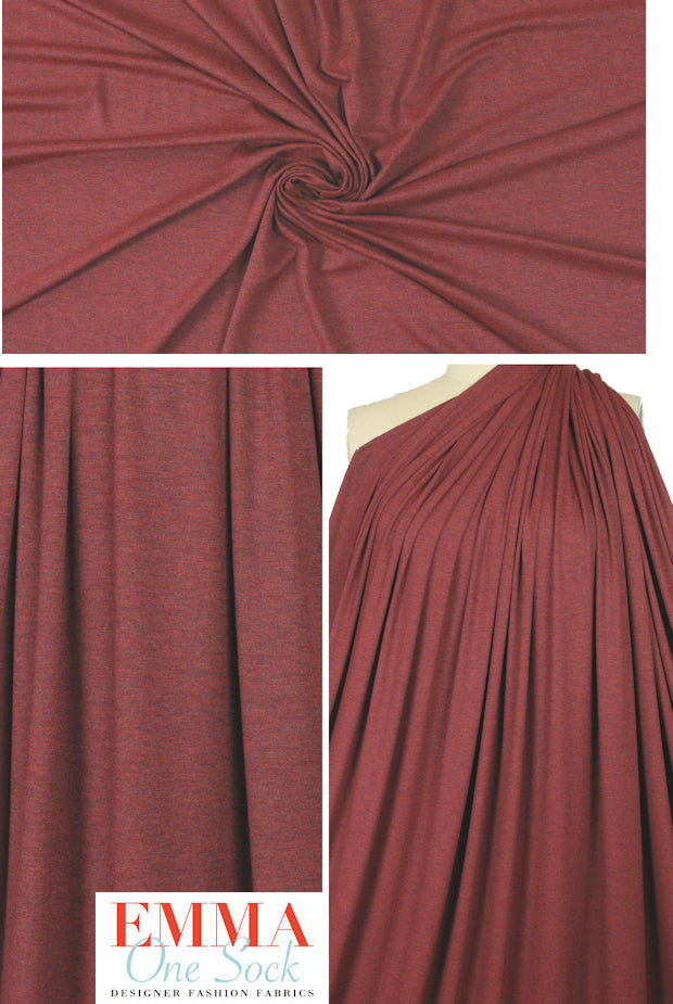 brick heather 11 oz. rayon jersey 4-way 1.66 yds