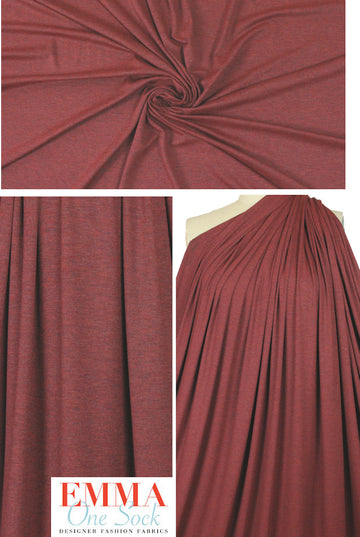 brick heather 11 oz. rayon jersey 4-way 1.66 yds
