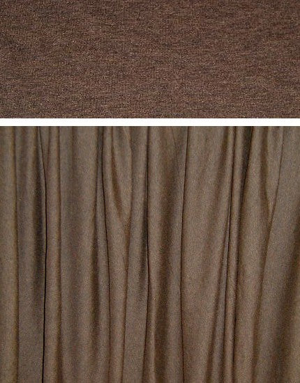 dk brown heather 11 oz. rayon jersey 4-way 1 yard
