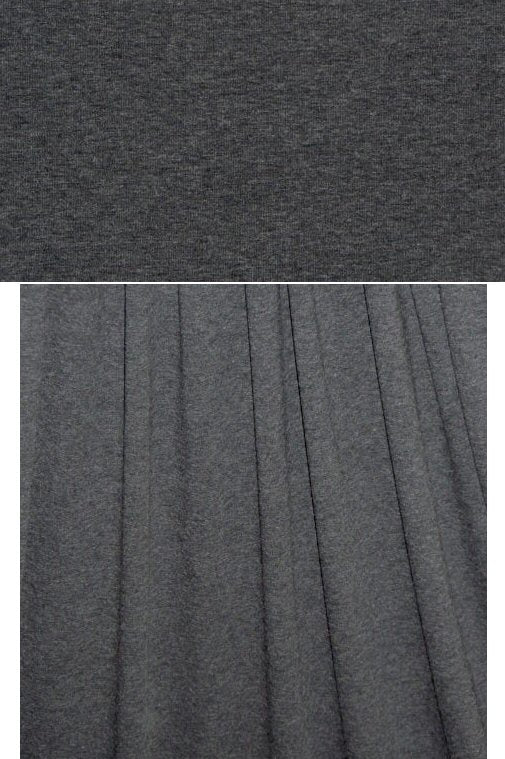 dk charcoal heather 14 oz. rayon jersey 4-way 1.25 yds