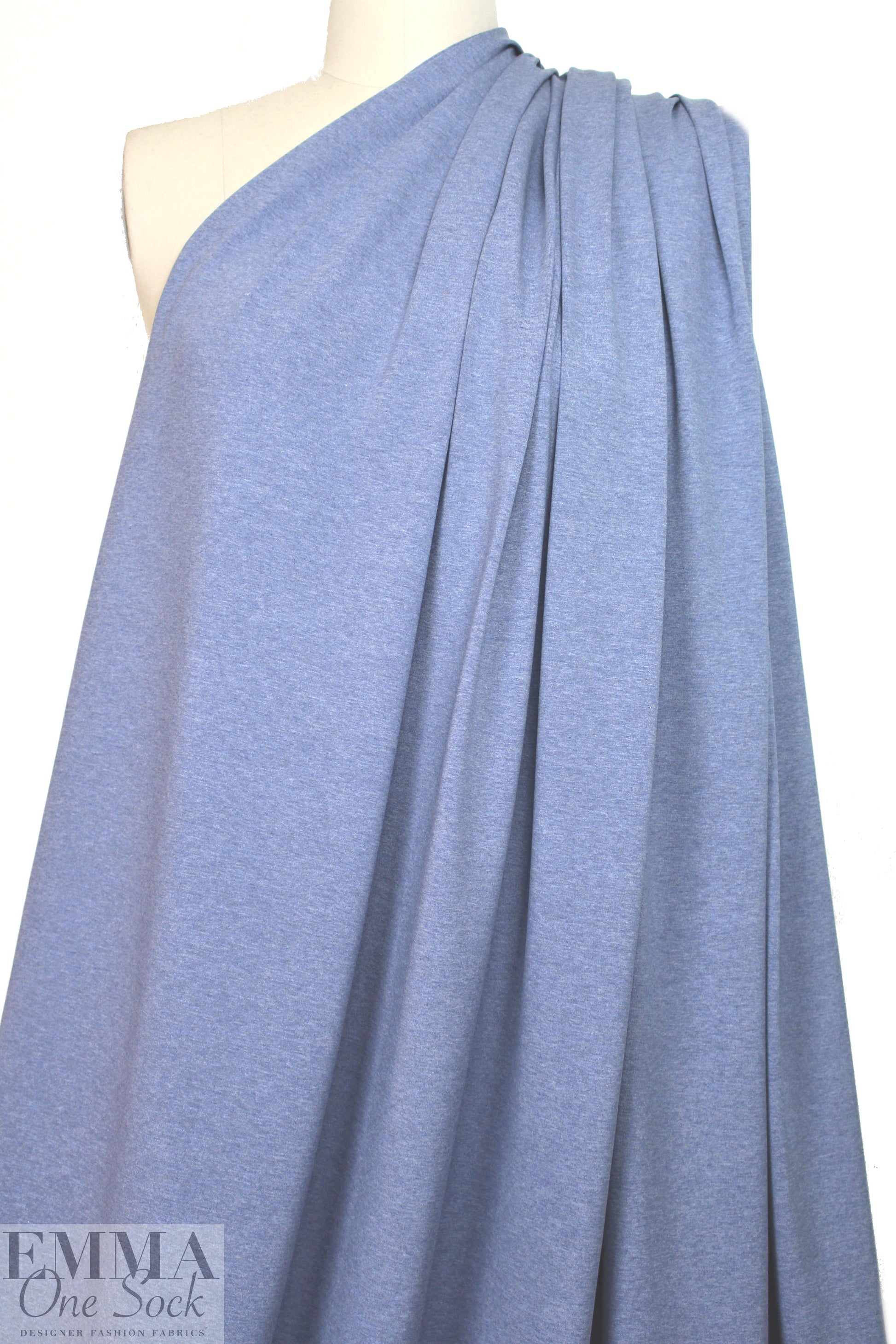 denim heather lightweight rayon jersey 4-way 2 yds