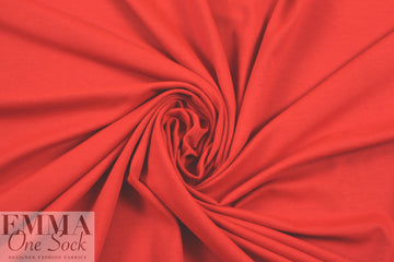 poppy red 11 oz. rayon jersey 4-way .875 yds