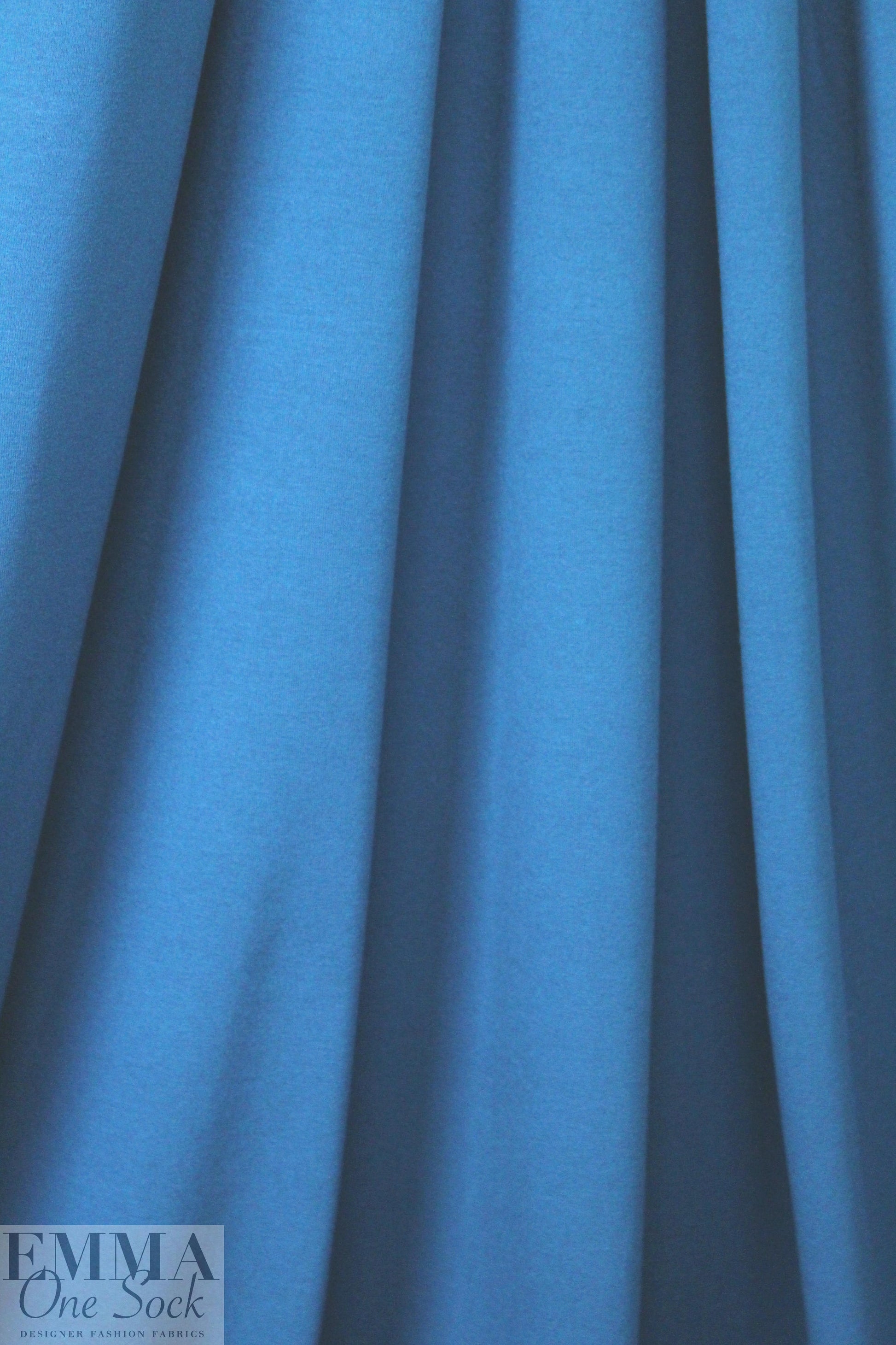 tealy blue lightweight rayon jersey 4-way