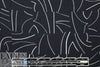 midnight/white linear print linen-look rayon woven 1.75 yds
