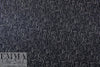 midnight/white linear print linen-look rayon woven 1 yard