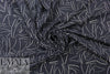 midnight/white linear print linen-look rayon woven 1.625 yd