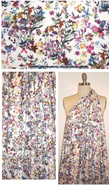 French digital liberty-esque rayon knit 1 yard